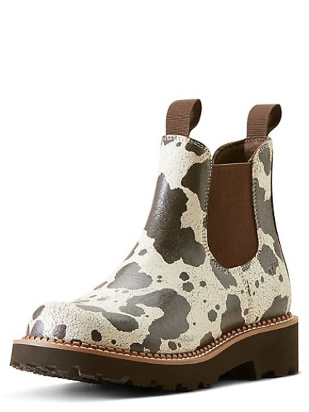 ARIAT Fatbaby Cow Print Chelsea Boots – NEW w/ Box – Women’s 6.5B